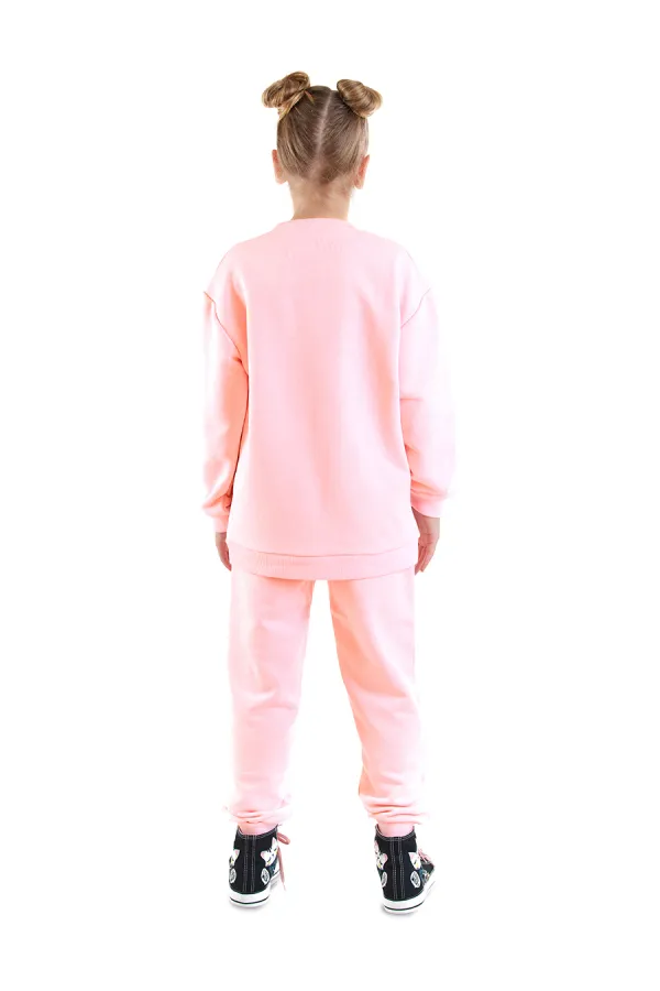 Ensemble de survêtement rose à rayures pour filles