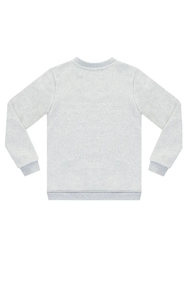 Rawr Dino Erkek Çocuk Gri Melanj Sweat