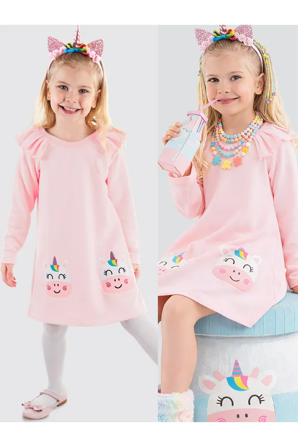 Robe rose maïs pour fille