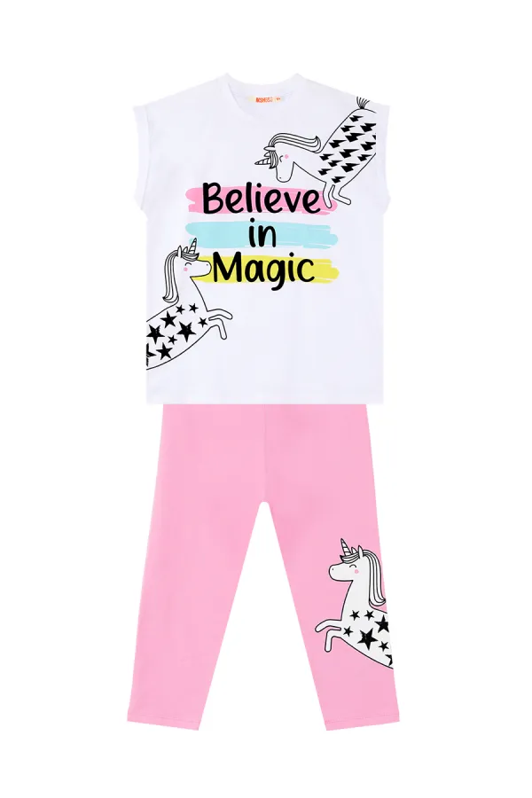 Ensemble T-shirt et legging Believe in Magic Girls