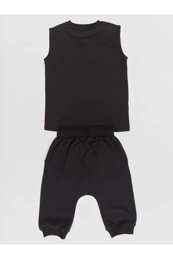 Şimşek Maske Erkek Çocuk T-shirt Kapri Şort akım