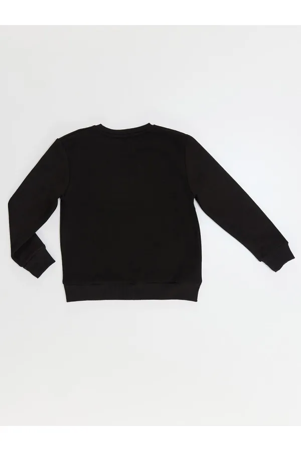 Sweat-shirt noir pour fille coccinelle