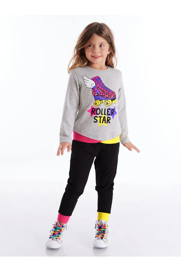 Roller Star Kız Çocuk T-shirt Pantolon Takımı