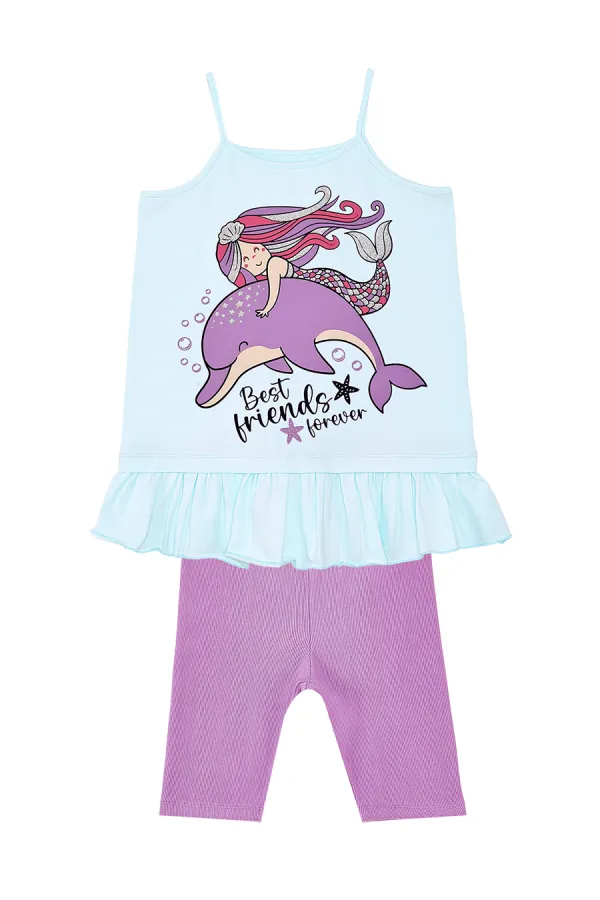 Best Friends Kız Çocuk Tunik Tayt Takım