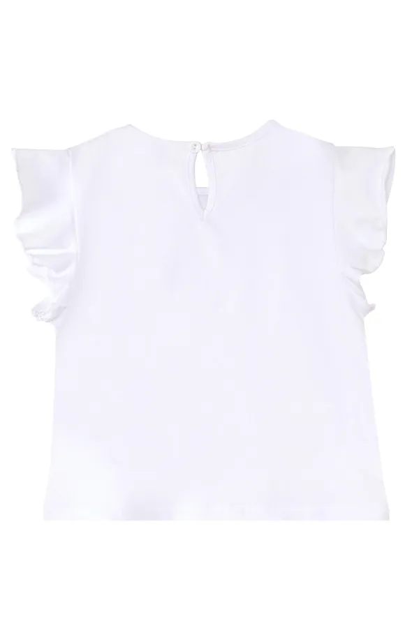 Sim Unicorn Girl's T-Shirt and Poplin Shorts Set