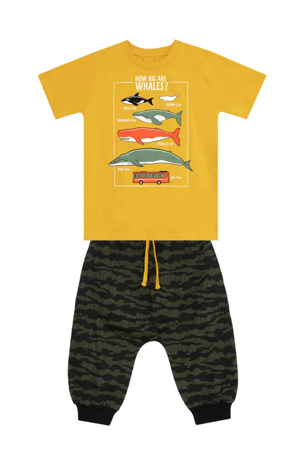 Big Whales Erkek Çocuk T-shirt Kapri Takım