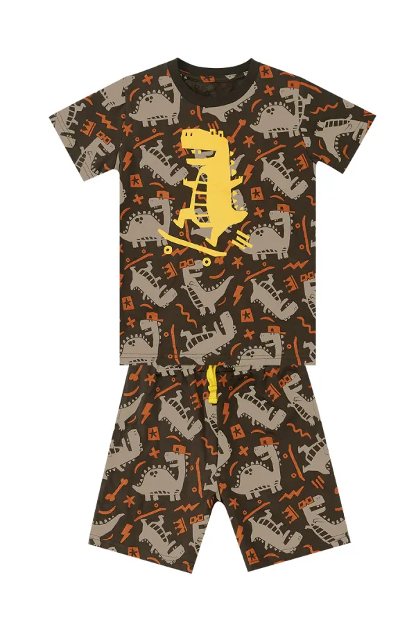 Skateboard Dino Boys' T-shirt and Shorts Set