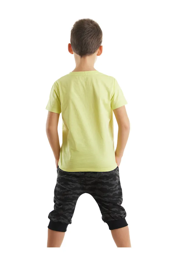 Sharks Erkek Çocuk T-shirt Kapri Şort Takım