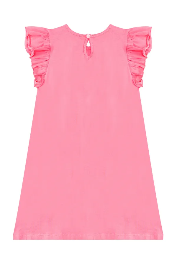 Ayıcıklar Kız Çocuk Pembe Elbise