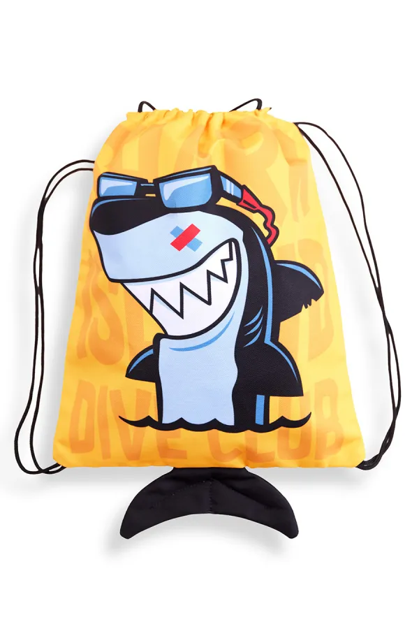 Sac à dos/sac de plage jaune Shark Boys