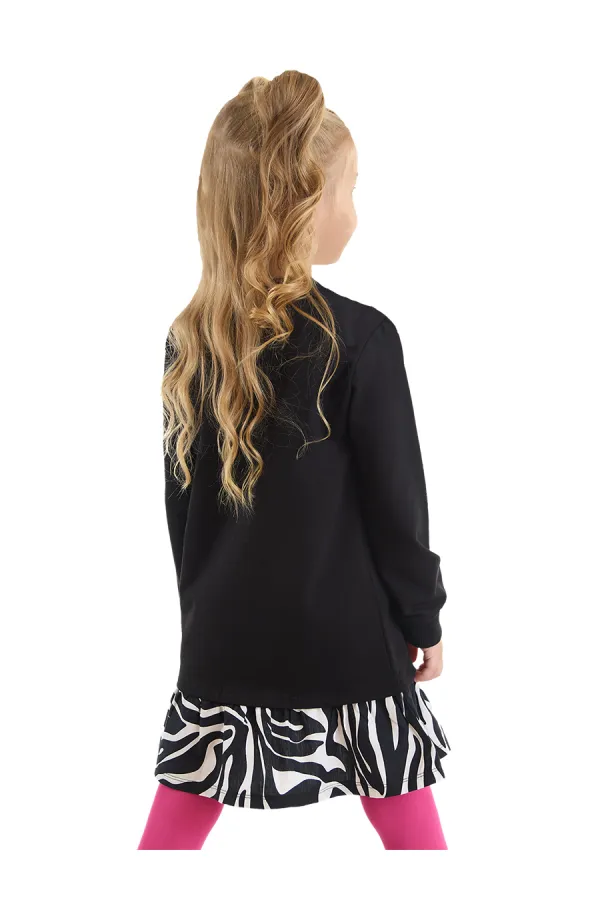 Robe de fille à motif zèbre et cœur