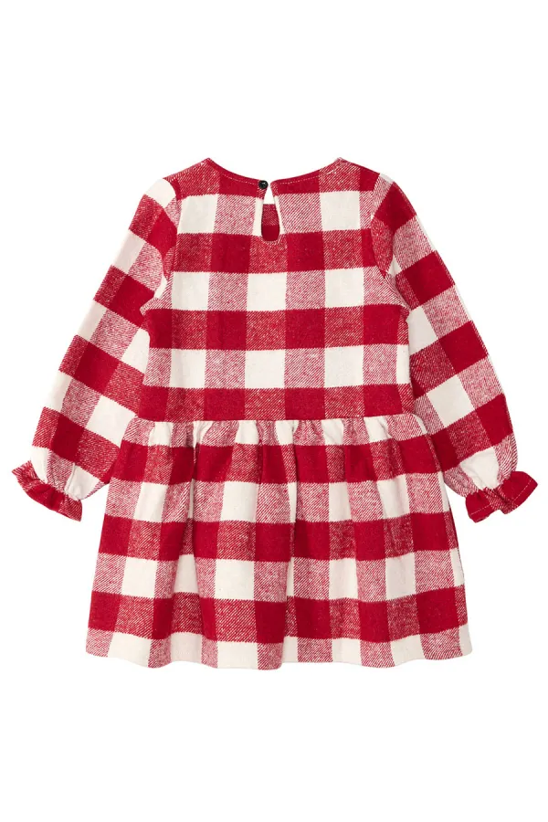 Black Rabbit Plaid Girl's Dress