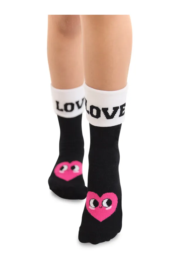 Chaussettes courtes Love Girls' (lot de 2)
