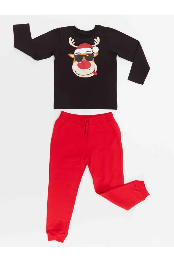 Christmas Reindeer Boys' T-shirt and Pants Set