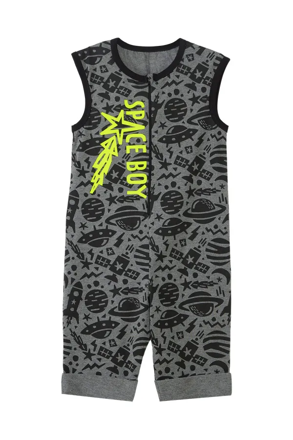 Space Rocket Boys' Grey Jumpsuit
