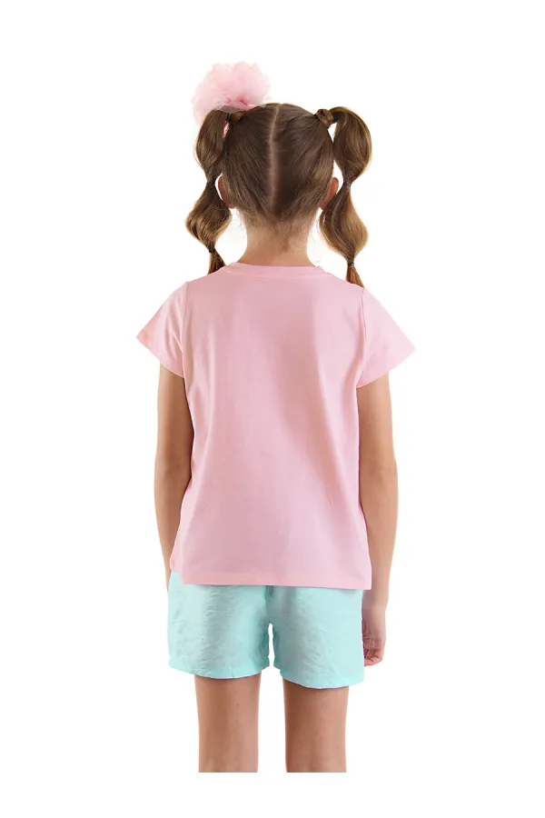 Ensemble T-shirt et short pour fille sirène
