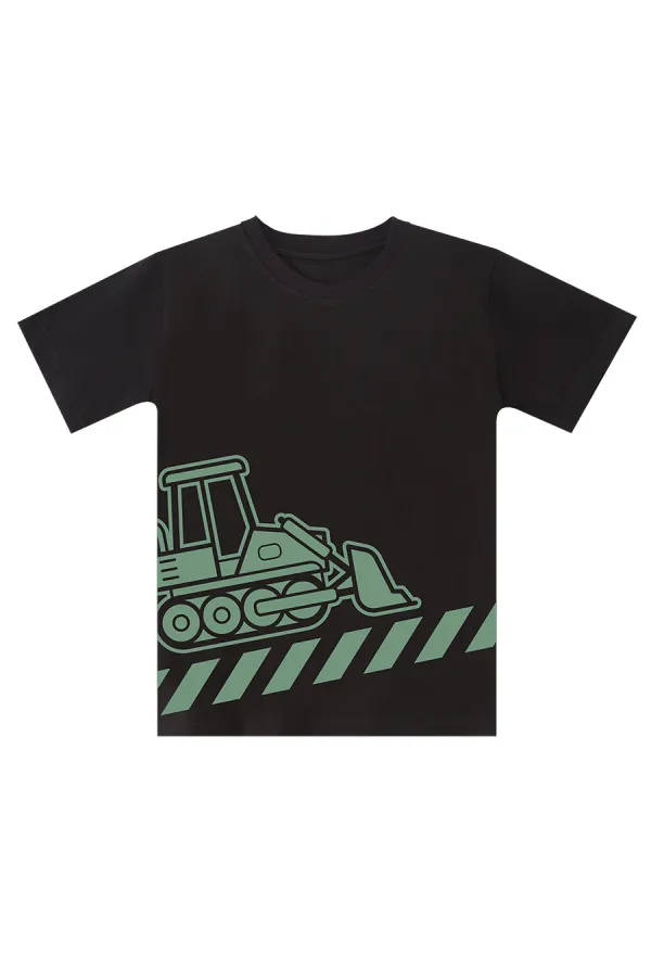 Dozer Yolda Erkek Çocuk T-shirt Kapri Şort Takım