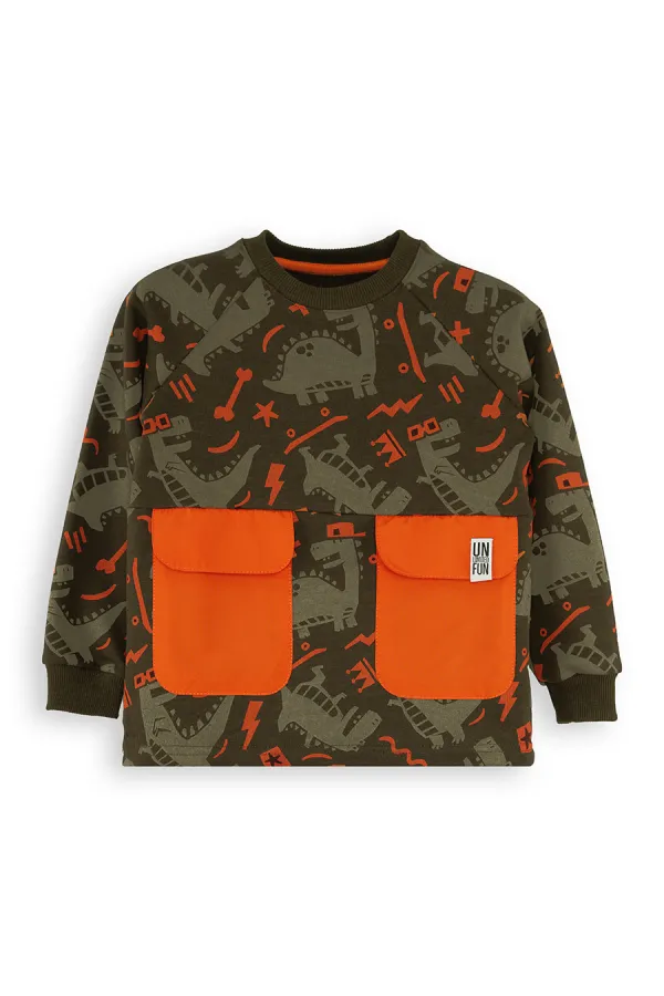 Skateboard Dino Boy's Romantic Sweater