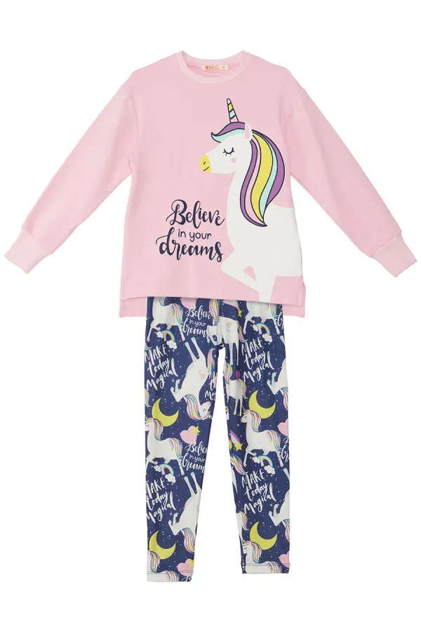 Unicorn Kız Çocuk Sweat Tayt Takım