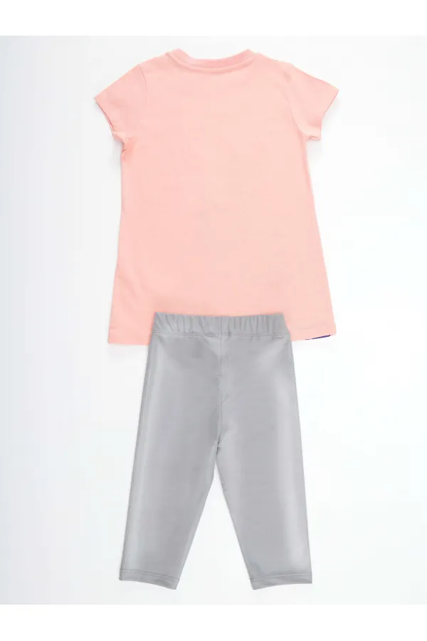 Leopar Kız Çocuk Tunik Tayt Takım