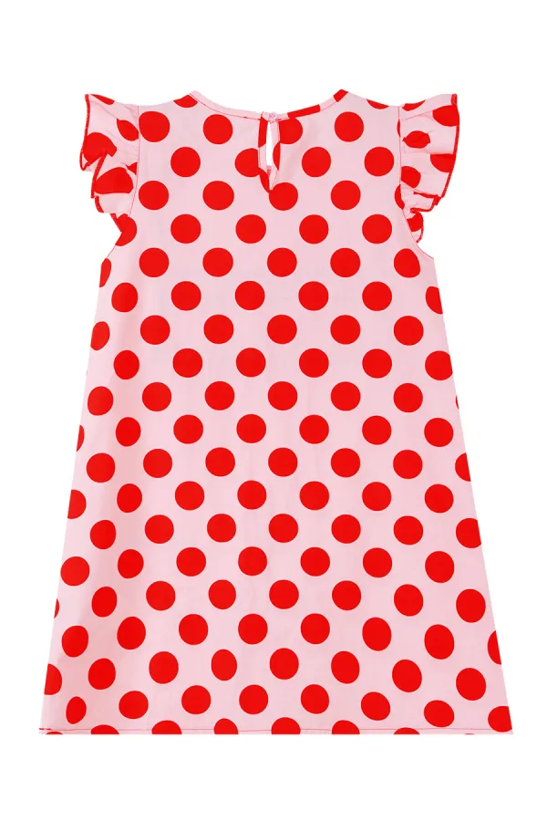 Robe en popeline rose Chubby Cat Girl