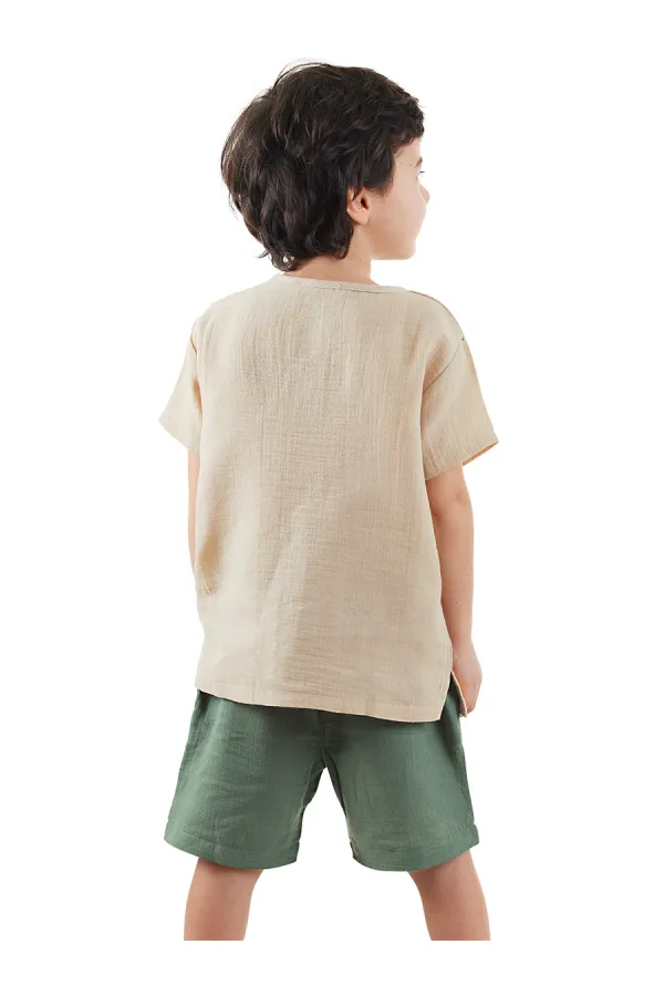 Kaplan Summer Boys' Muslin Shorts Set