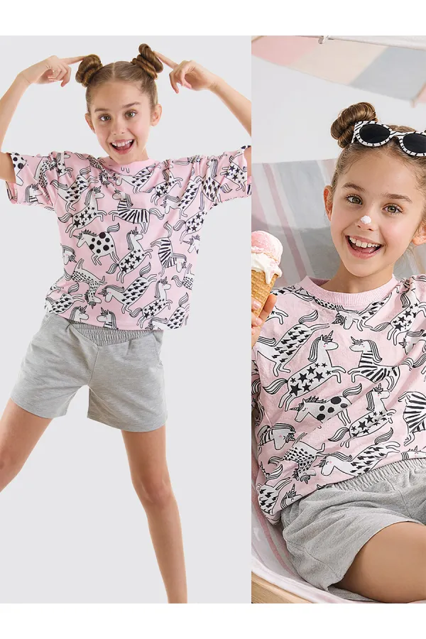 Unicorn Gang Girls' T-Shirt and Shorts Set