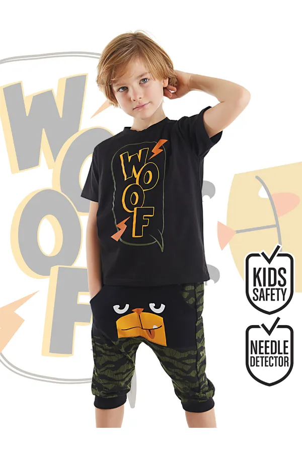 Woof Erkek Çocuk T-shirt Kapri Şort Takım