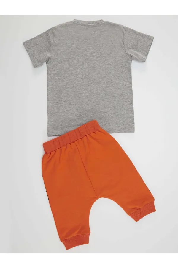 Yo Kaplan Erkek Çocuk T-shirt Kapri Şort Takım
