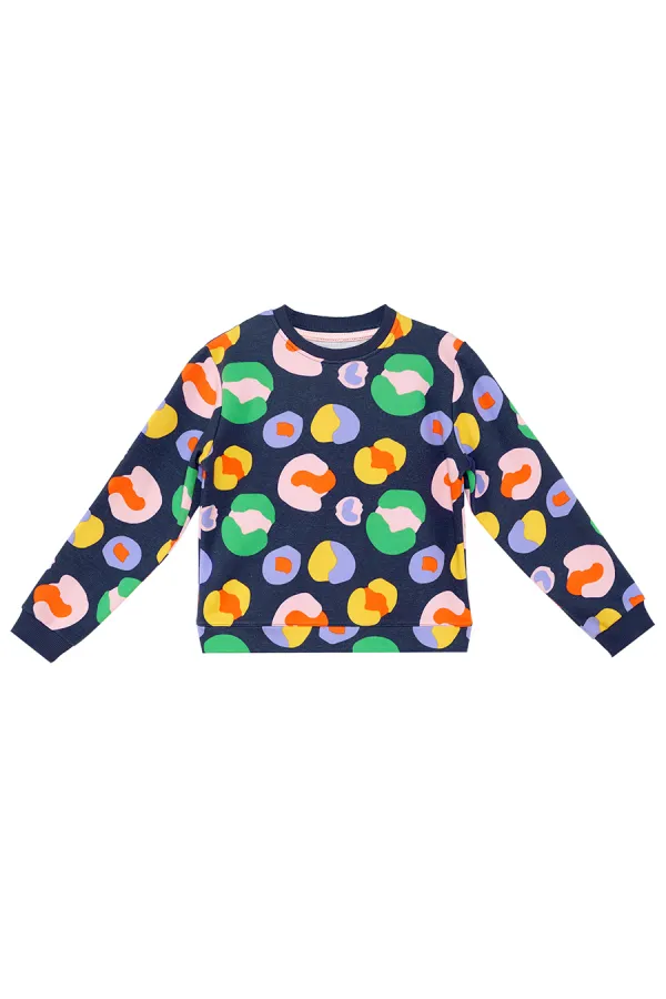 Ensemble de survêtement bleu marine coloré pour filles