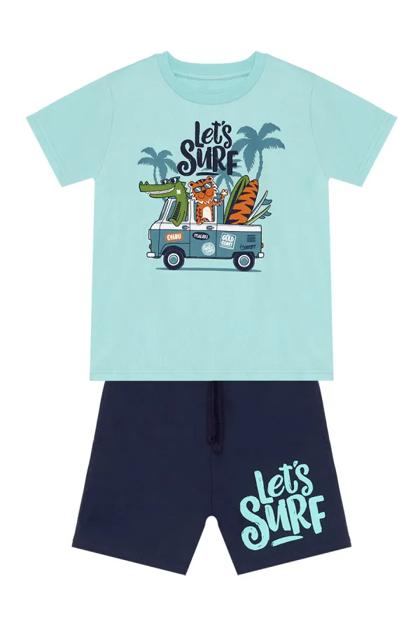 Let's Surf Erkek Çocuk T-shirt Şort Takım