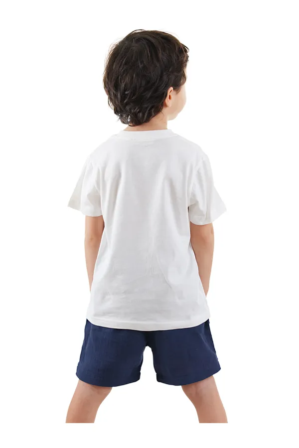 Dinosaur Boy's T-shirt and Muslin Shorts Set