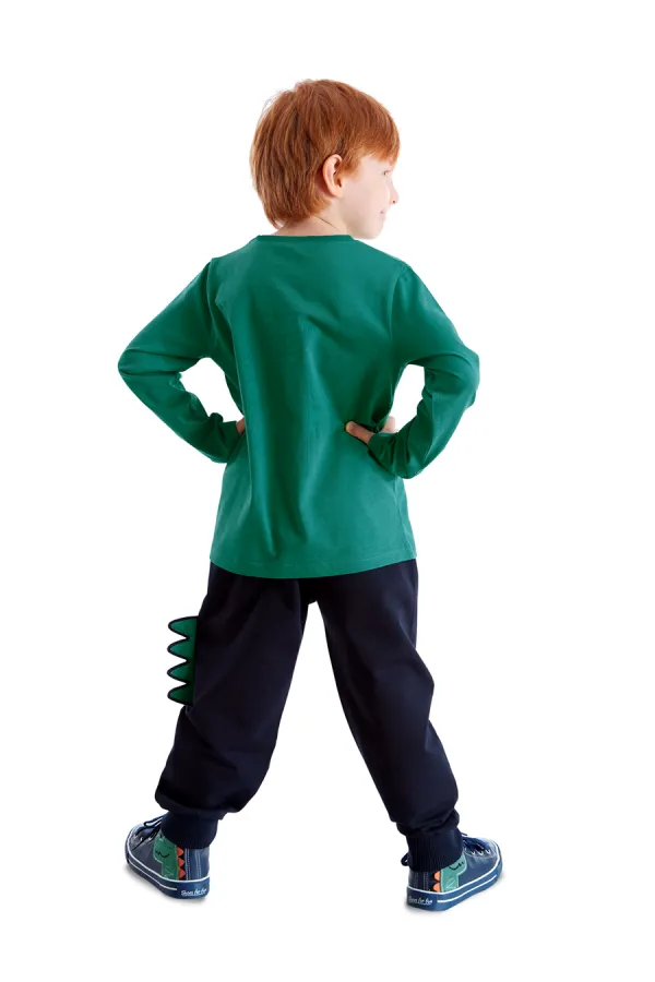 Tırtırlı Dino Erkek Çocuk T-shirt Pantolon Takım