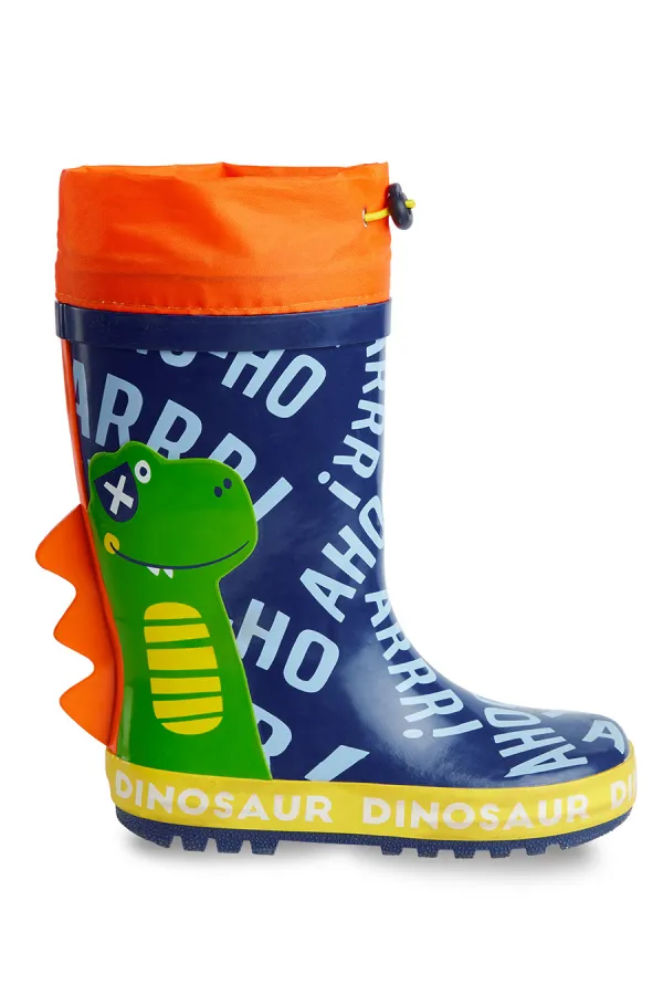 Colorful Dinosaur Boys' Rain Boots