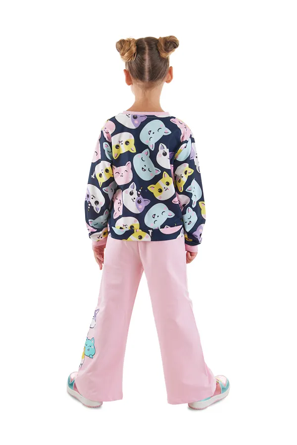 Ensemble de survêtement pour filles avec de jolis chats