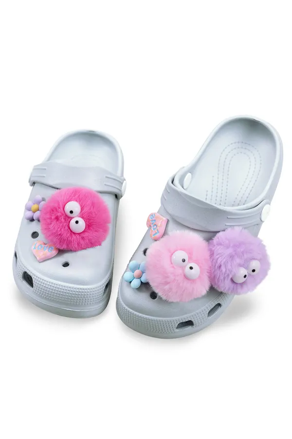 Pantoufles à pompons pour fille