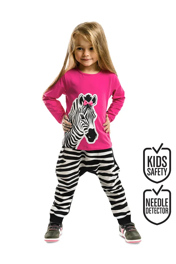 Zebra Fashion Kız Çocuk T-shirt Pantolon Takım