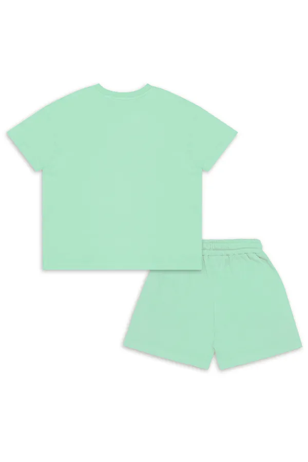 Oversize Mint Unisex T-shirt Şort Takım
