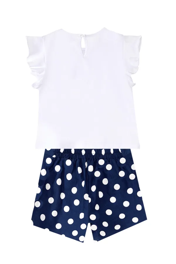 Sim Unicorn Girl's T-Shirt and Poplin Shorts Set