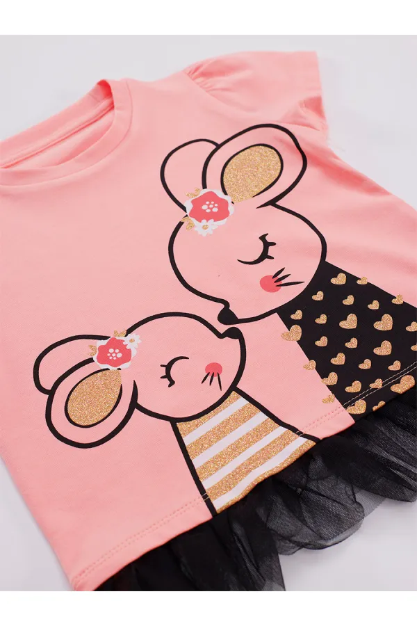 Cute Mouse Girl's T-Shirt and Shorts Set