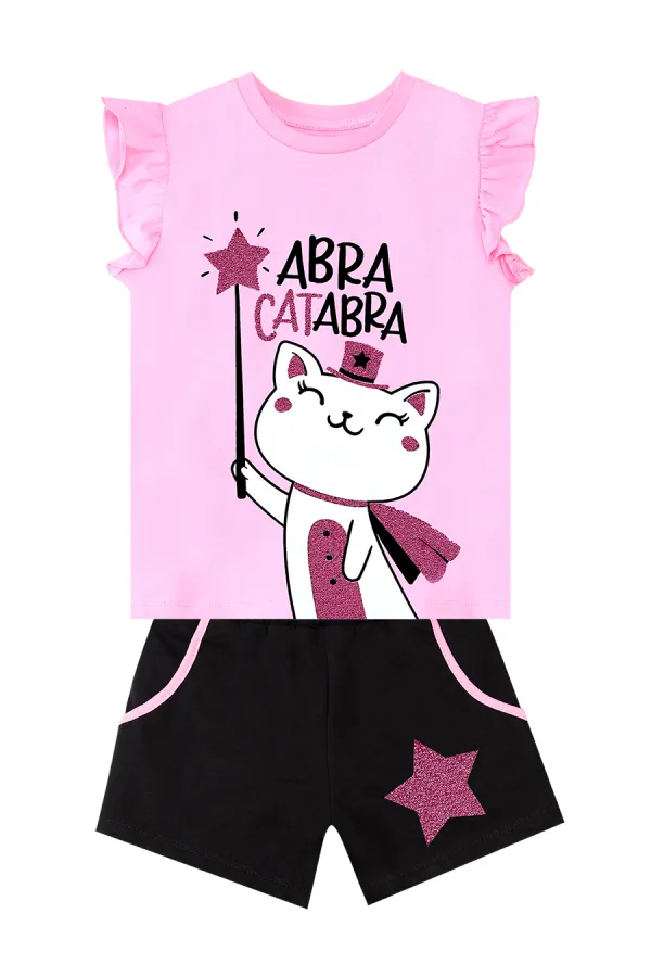Abra Catabra Girls' T-Shirt and Shorts Set