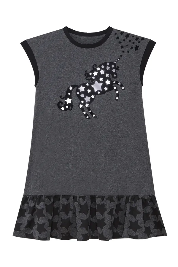 Robe licorne étoilée pour fille