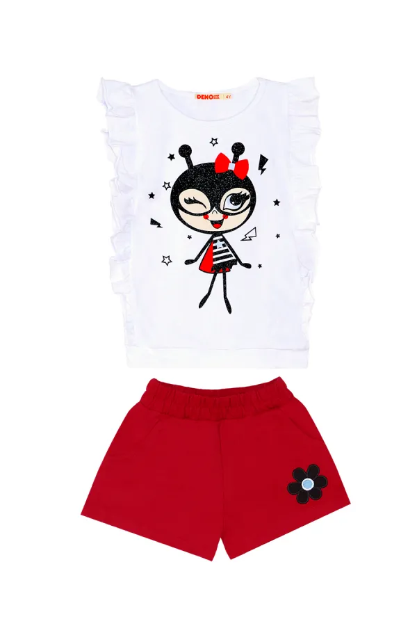 Bug Love Kız Çocuk T-shirt Şort Takım