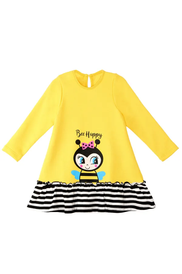Robe jaune abeille pour fille