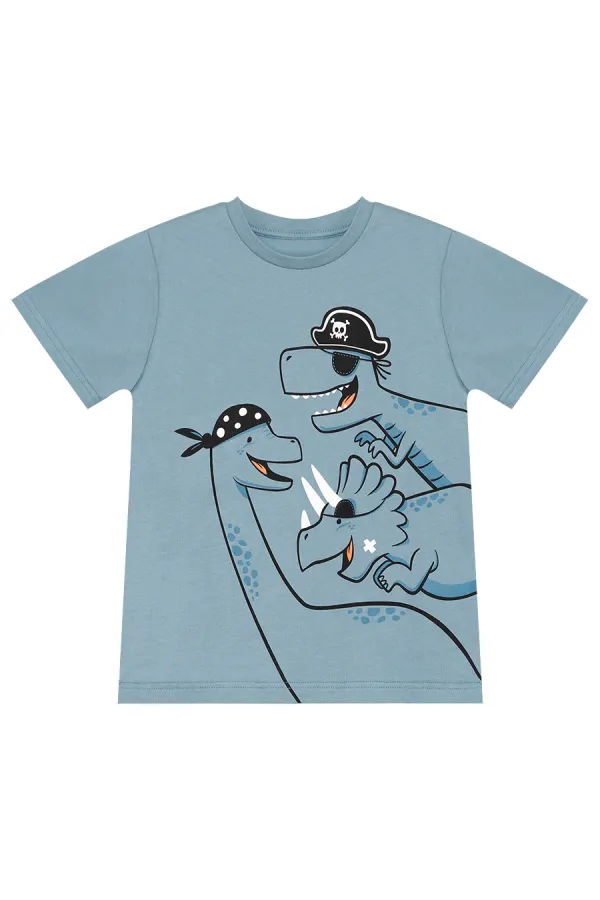 Korsan Dinolar Erkek Çocuk T-shirt Şort Takım