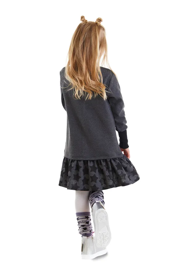 Robe fille Licorne Étoilée Anthracite
