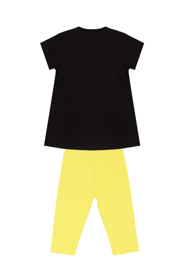 Zebracorn Siyah Kız Çocuk Tunik Tayt Takım