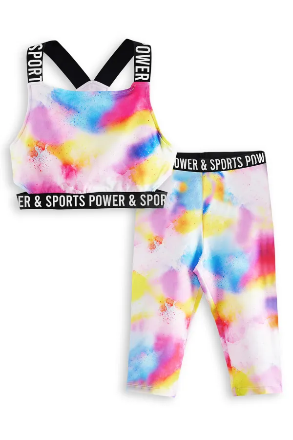 Batik Kız Çocuk Crop Top Spor Tayt Takım