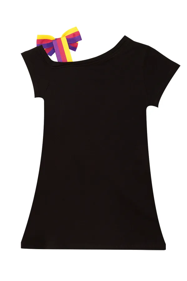 Robe noire de fille licorne rock