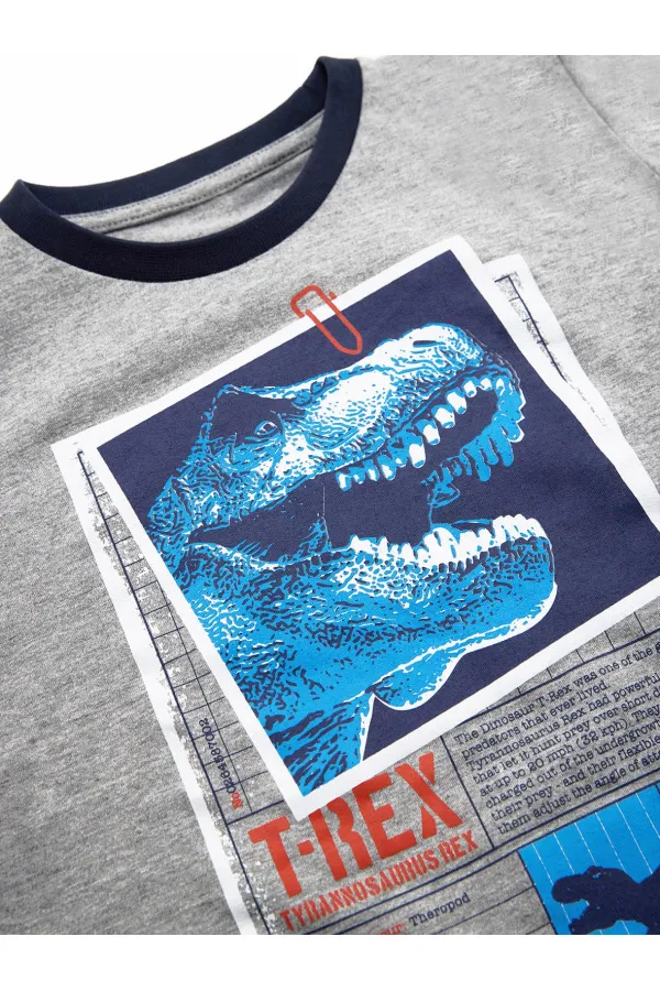 T-rex Info Erkek Çocuk T-shirt Pantolon Takım